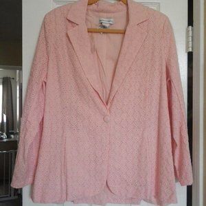 Jacket, large, Damons and Drapers, never worn, light pink color